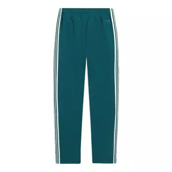 Брюки с логотипом сбоку и полосками Li-Ning, зеленый