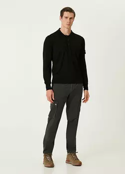 Брюки с логотипом Stone Island, антрацит