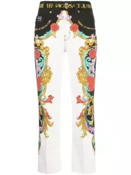 Брюки с логотипом Versace Jeans Couture, белый