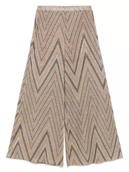 Брюки с люрексом kaos, коричневый