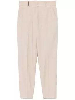 Брюки с люрексом Peserico, нейтральный цвет