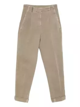 Брюки с манжетами и складками Peserico, зеленый