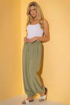 Брюки с манжетами на подоле Klass., хаки