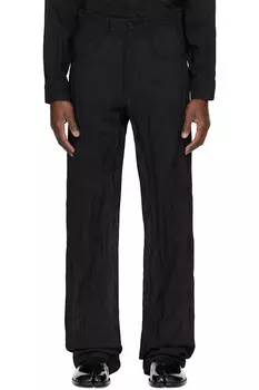 Брюки с металлизированной нитью Mm6 Maison Margiela, черный