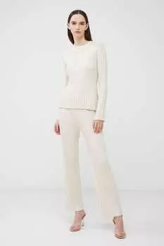 Брюки с минимальными складками French Connection, бежевый