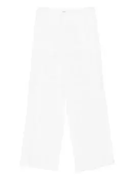 Брюки с монограммой крючком TOTEME, белый