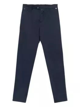 Брюки с нашивкой-логотипом Kiton, синий