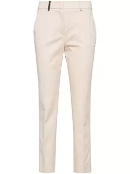 Брюки с нашивкой Peserico, бежевый