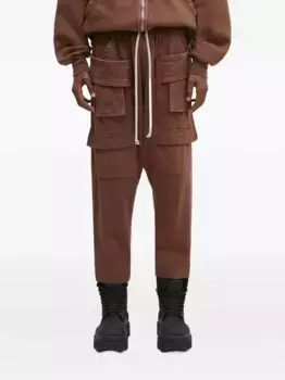 Брюки с низким шаговым швом и карманами Rick Owens DRKSHDW, коричневый