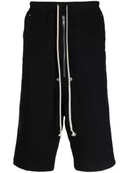 Брюки с низким шаговым швом и люверсами Rick Owens, черный