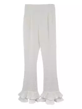 Брюки с оборками AMBUSH, белый