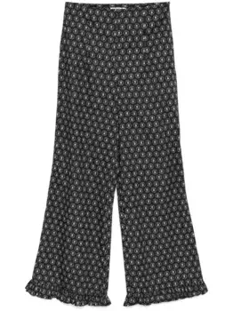 Брюки с оборками Batsheva, черный