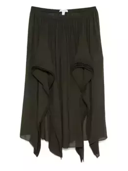 Брюки с оборками и драпировкой Alaa, зеленый