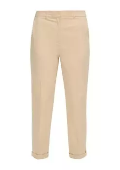 Брюки s.Oliver BLACK LABEL Tapered Pleated Pants, бежевый