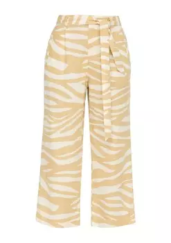 Брюки s.Oliver Wide leg Pleat-Front Pants, бежевый/песочный