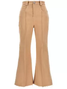 Брюки с отделкой швами Giambattista Valli, нейтральный цвет