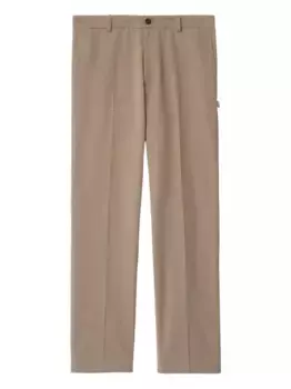 Брюки с отглаженными стрелками BURBERRY, коричневый