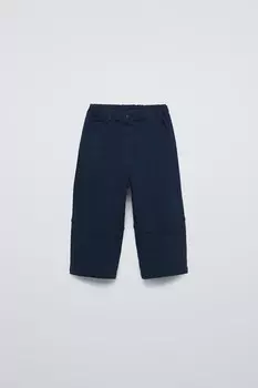 Брюки с отстрочкой snoopy peanuts ZARA, синий