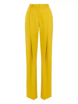 Брюки с отутюженными стрелками Elisabetta Franchi, желтый