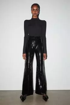 Брюки с пайетками H&M, черный