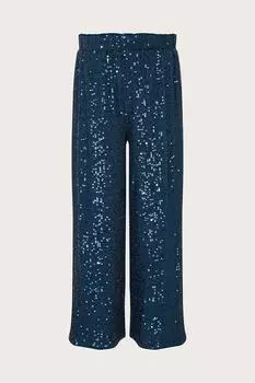 Брюки с пайетками Monsoon, синий