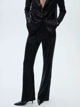 Брюки с пайетками xjupiter Mango, черный