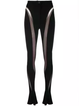 Брюки с панелями Illusion Mugler, черный