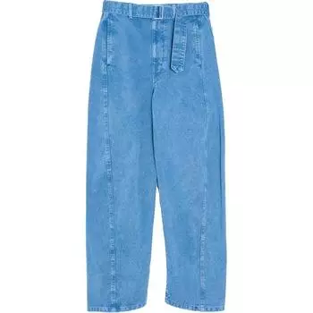 Брюки с перекрученным поясом Lemaire, синий