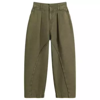 Брюки с перекрученным швом Jw Anderson, зеленый