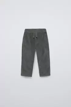 Брюки с подкладкой и изготовленной из игольчатой швейной ленты ZARA, синий