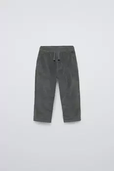 Брюки с подкладкой и изготовленной из игольчатой швейной ленты ZARA, синий
