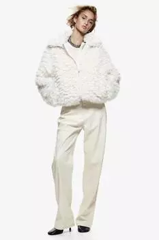 Брюки с покрытием H&M, бежевый