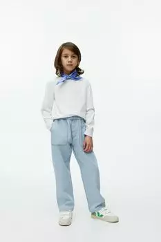 Брюки с полосками гикори Arket, синий