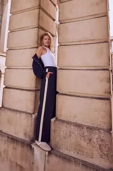 Брюки с полосками по бокам Mint Velvet, синий