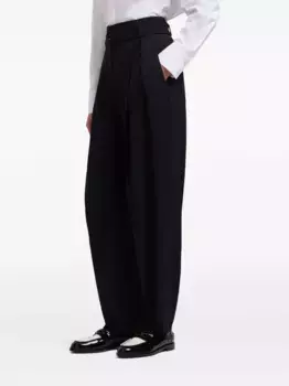 Брюки с поясом EMPORIO ARMANI, черный