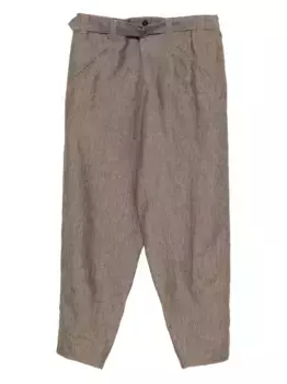 Брюки с поясом GIORGIO ARMANI, коричневый