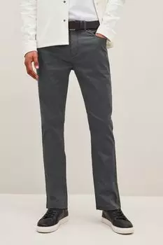 Брюки с поясом и 5 карманами Next, серый