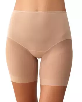 Брюки с поясом и эффектом стрингов, с тюлем Promise, бежевый