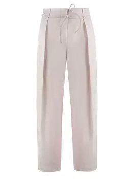 Брюки с поясом Yves Salomon, розовый