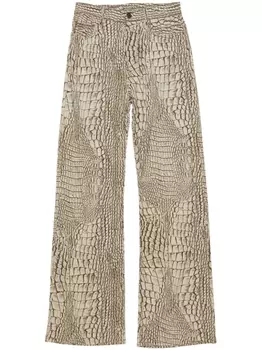 Брюки с принтом Acne Studios, серый