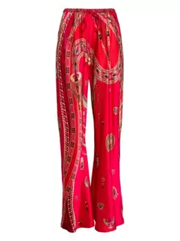 Брюки с принтом Camilla, красный