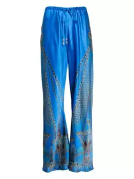 Брюки с принтом Camilla, синий