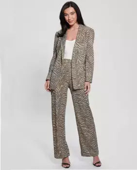 Брюки с принтом Guess, темно-коричневый