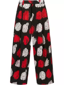 Брюки с принтом Marni, черный