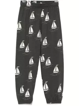 Брюки с принтом Mini Rodini, серый