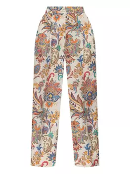 Брюки с принтом пейсли ETRO, нейтральный