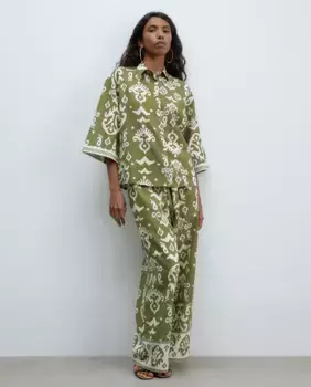 Брюки с принтом Sfera, хаки