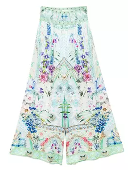 Брюки с присборенной талией Camilla, белый