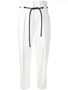 Брюки с присборенной завышенной талией и складками 3.1 Phillip Lim, белый