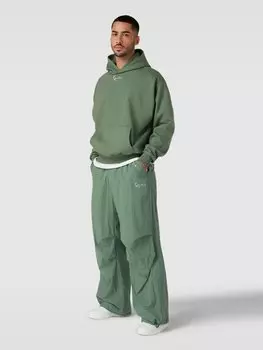 Брюки с пришитыми этикетками, модель «Small Signature» KARL KANI, оливковый